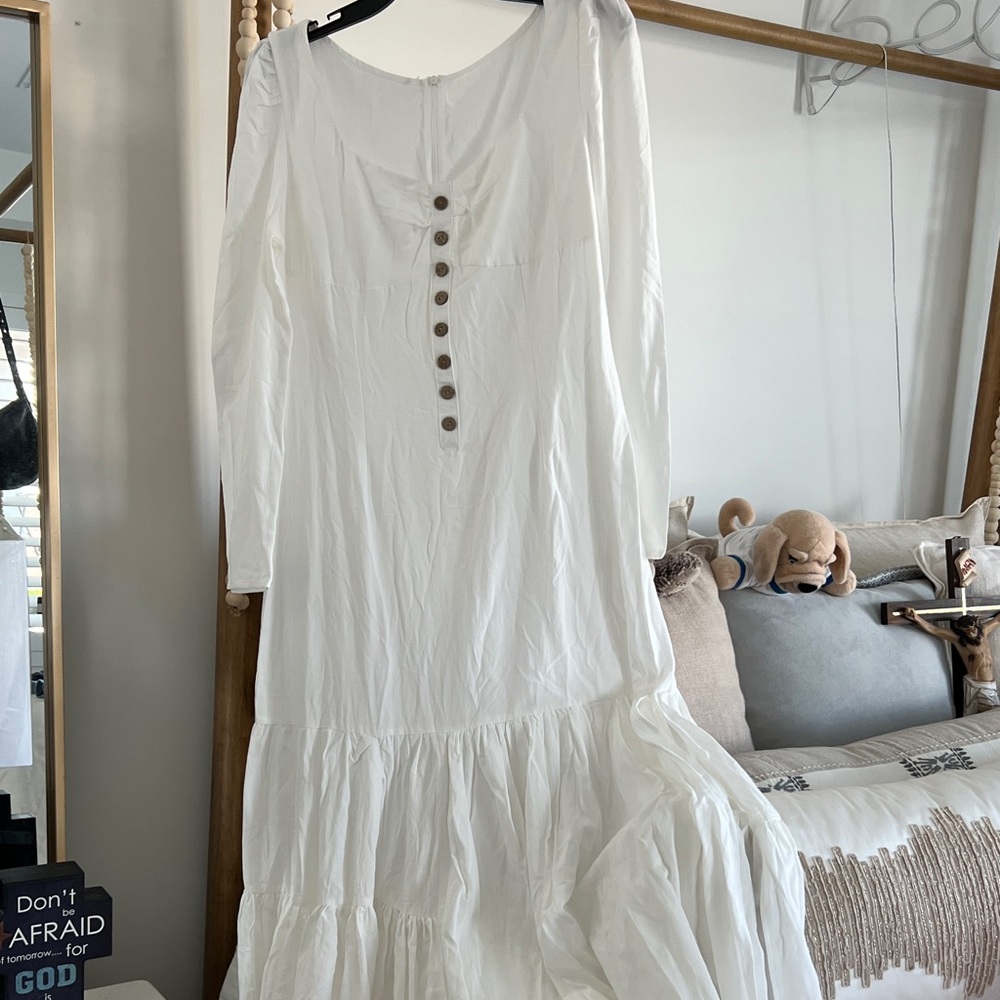 Winter  White Beachy Dress ! Super soft, comfortable !